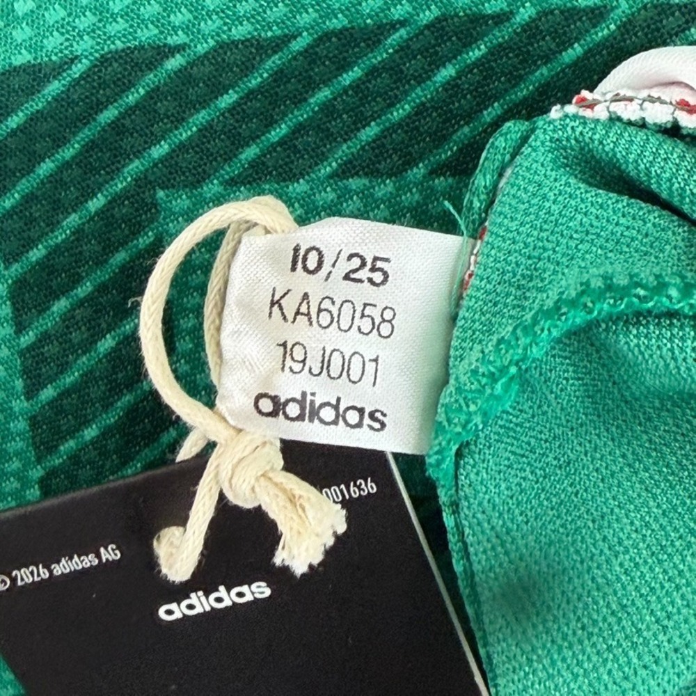 ADIDAS Mexico 26 Home Long Sleeve Jersey in Green Men Small Slim Fit NWT - Picture 12 of 12